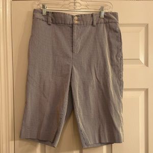 Ralph Lauren Ladies’ casual shorts. Blue & white stripe, Sz 8.